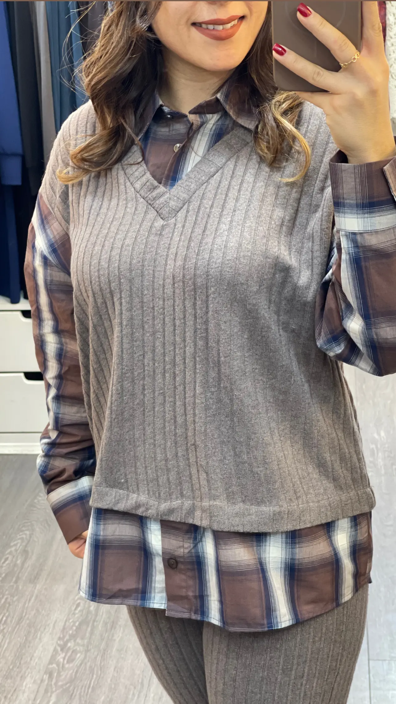 ست دو تیکه بافت شومیز اورجینال ترک